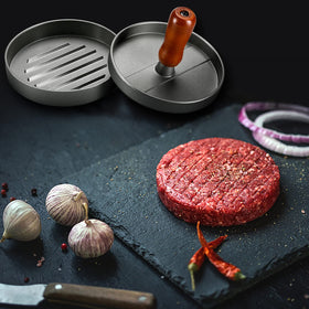 PIQUEBAR crab cake press shapes uniform patties for grilling