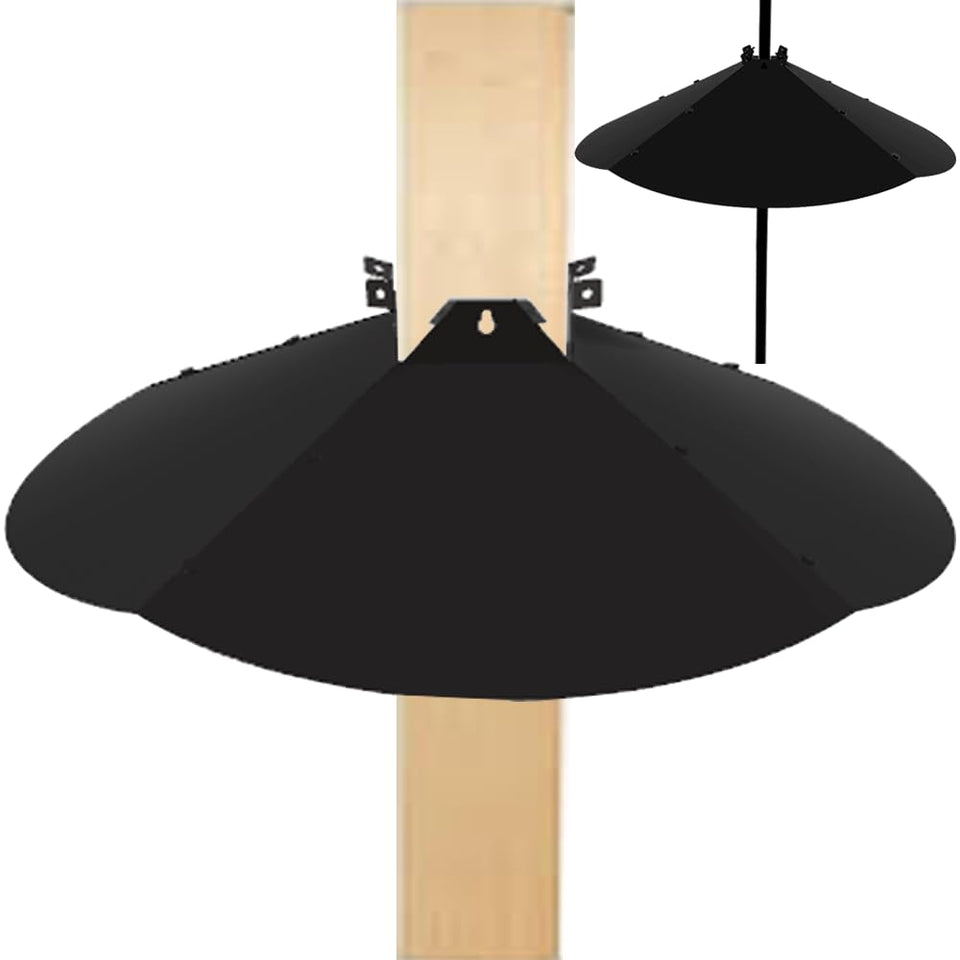 PirateAnt 24-inch squirrel baffle with wide design deters climbs from feeders