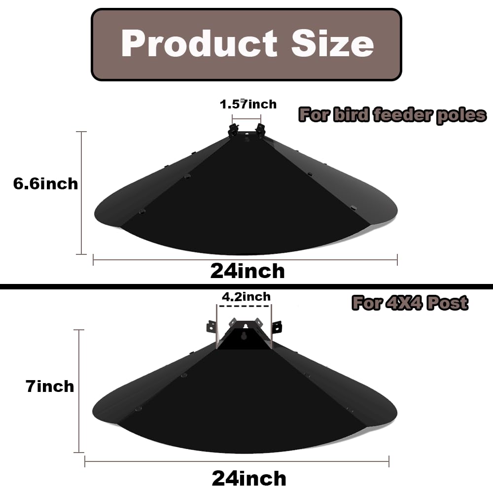 PirateAnt 4x4 post-compatible baffle fits standard feeder setups