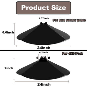 PirateAnt 4x4 post-compatible baffle fits standard feeder setups