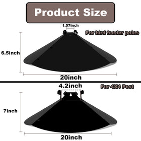 PirateAnt adjustable opening squirrel baffle showing size customization