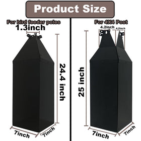 PirateAnt all-weather baffle provides long-term protection for bird feeders.