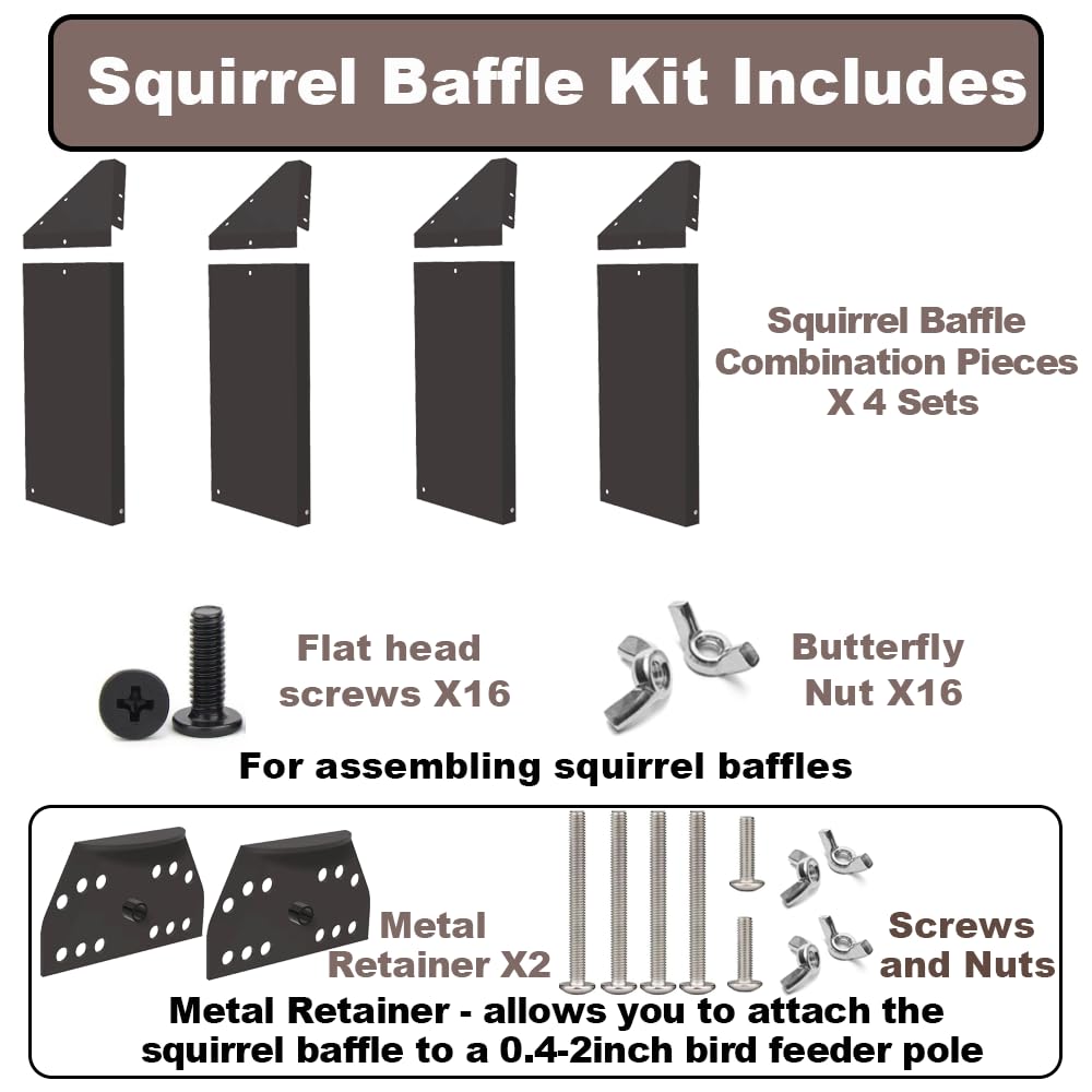 PirateAnt baffle on feeder reduces squirrel access and preserves bird activity.