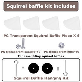 PirateAnt baffle protecting bird food by deterring climbing squirrels.