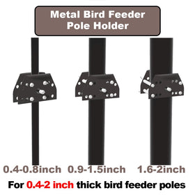 PirateAnt durable metal pole holder fits 0.4–2 inch poles for versatile mounting.