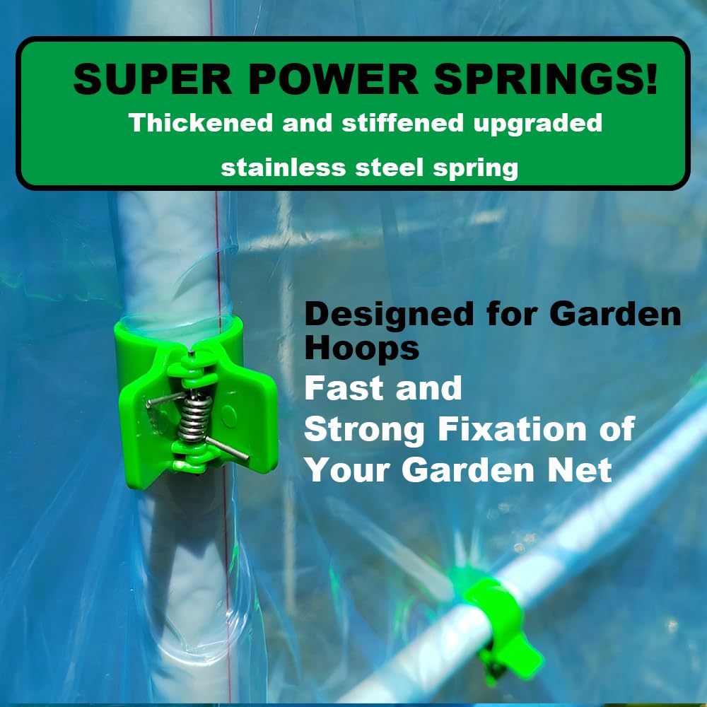 PirateAnt curved clamps attach firmly to curved hoops for wind-resistant greenhouse framing.