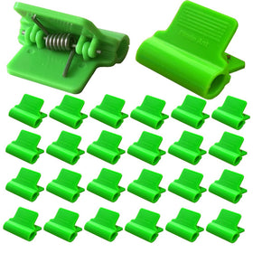 PirateAnt greenhouse clamps securely attach to 0.32-0.45 inch hoops for wind resistance.