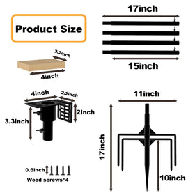 PirateAnt heavy-duty pole offers durable 1 inch diameter for long lasting use.
