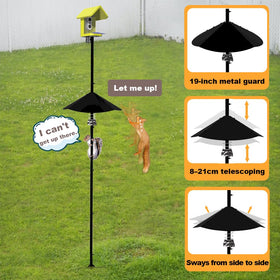 PirateAnt heavy-duty 1-inch steel pole defies wind and snow.