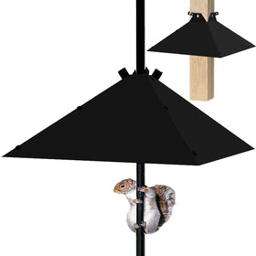 PirateAnt metal squirrel baffle with 17-inch width protects bird feed.