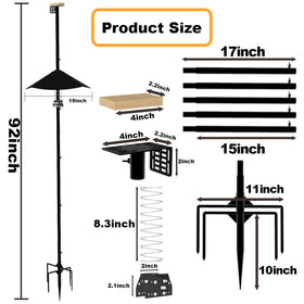PirateAnt metal squirrel guard protects feeders from ground-level intrusion.