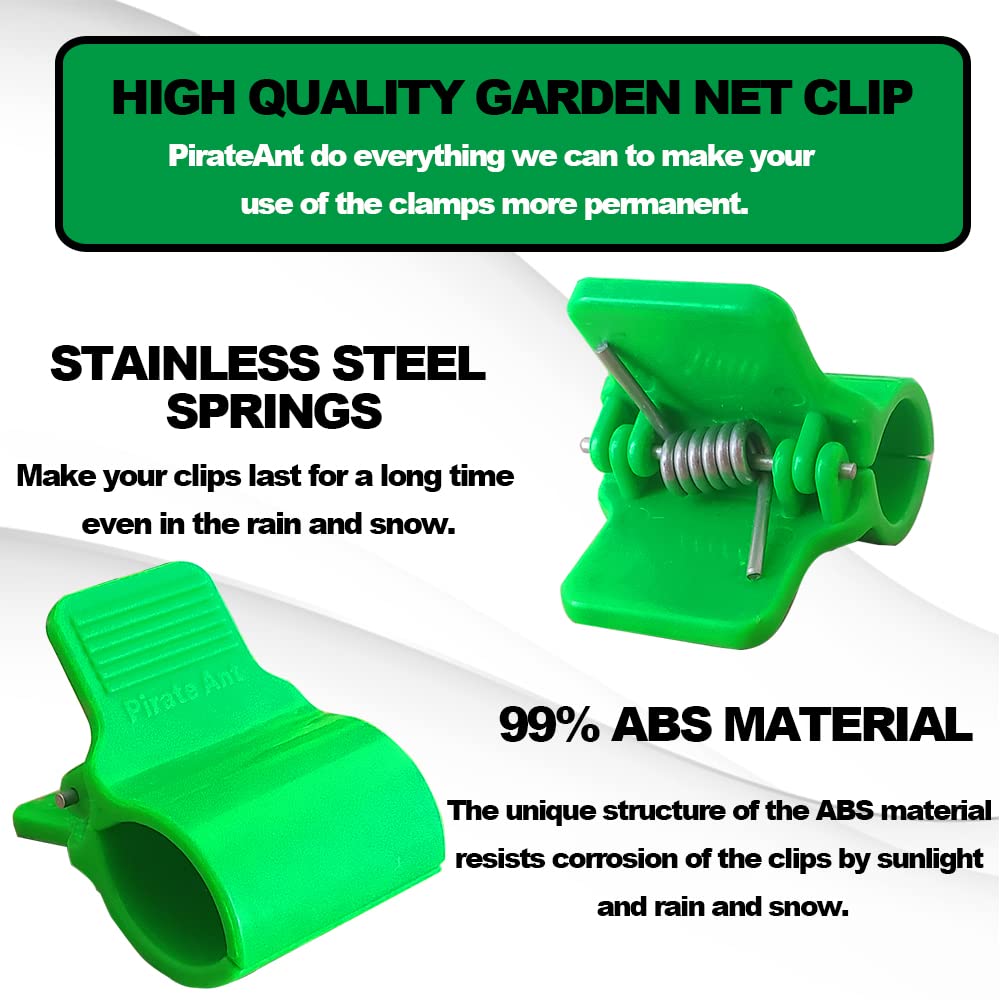 PirateAnt multitask clips ideal for DIY greenhouses and outdoor garden setups.