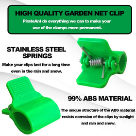 PirateAnt multitask clips ideal for DIY greenhouses and outdoor garden setups.