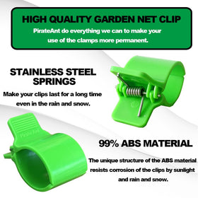 PirateAnt versatile garden clips support DIY greenhouses, raised beds, and netting projects.