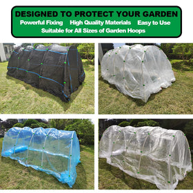 PirateAnt garden net fixers help keep plant covers in place during storms.