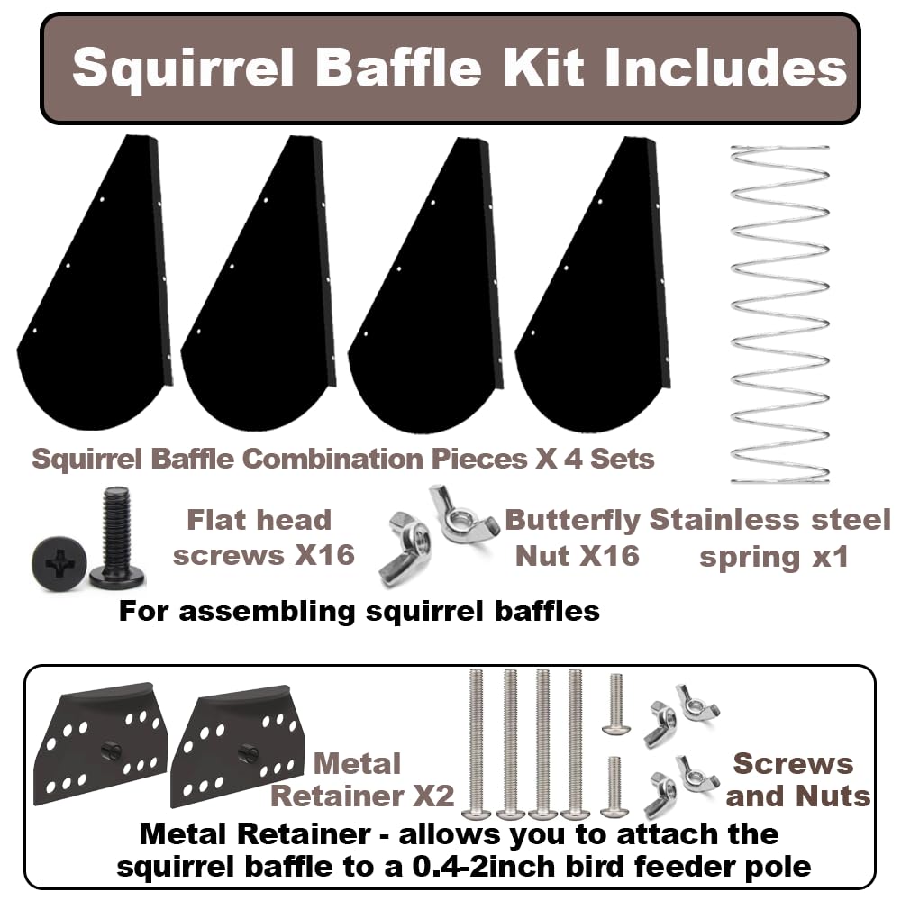 PirateAnt outdoor feeder baffle protecting birds in garden or park