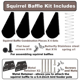PirateAnt outdoor feeder baffle protecting birds in garden or park
