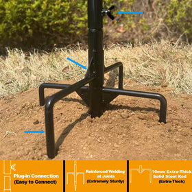 PirateAnt push fit connection enables quick assembly without rust issues.