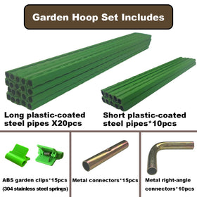 PirateAnt raised-bed assembly shows quick, simple hoop setup.