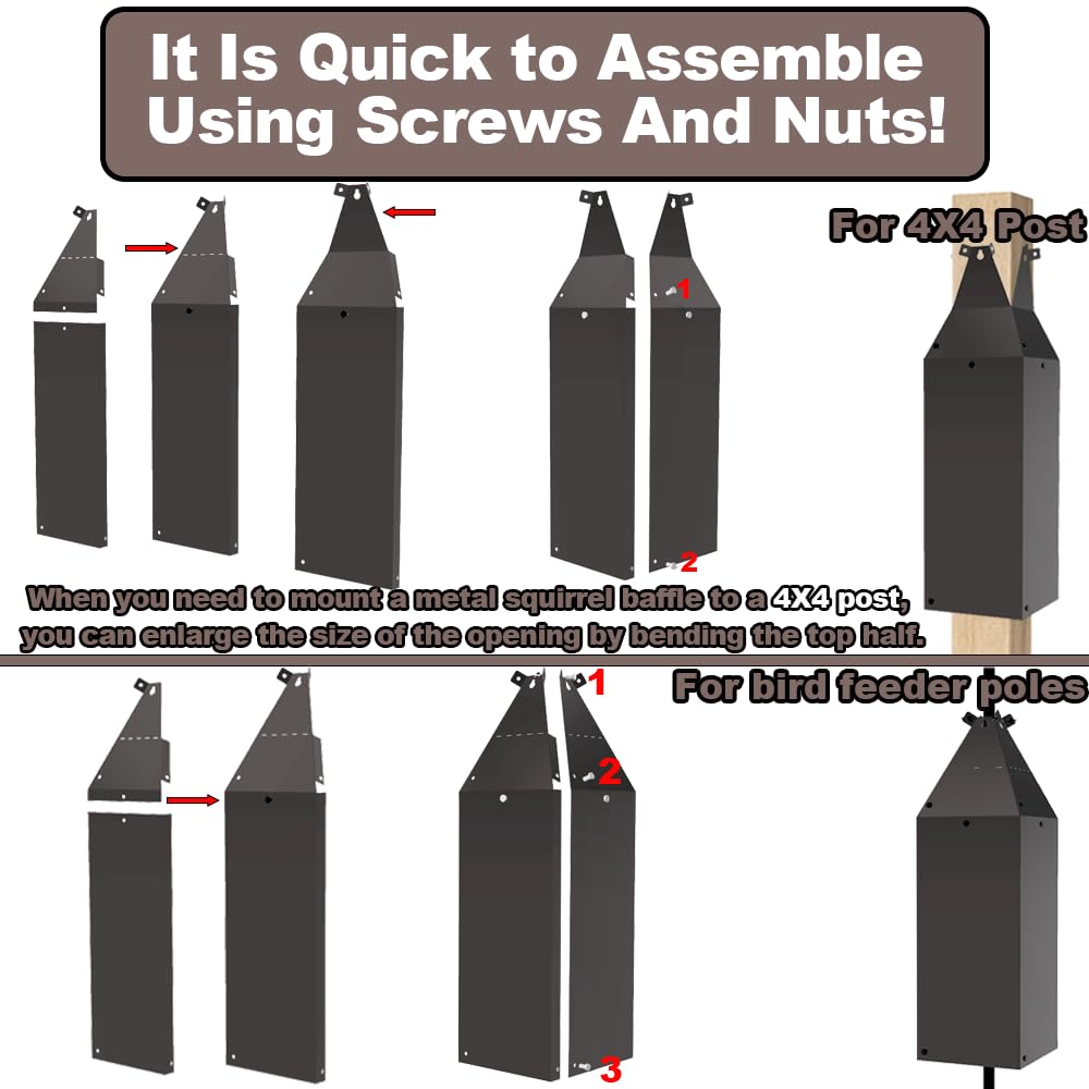 PirateAnt robust metal baffle withstands wind and rain for year-round use.