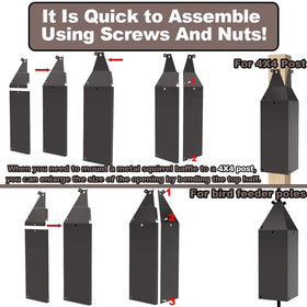 PirateAnt robust metal baffle withstands wind and rain for year-round use.