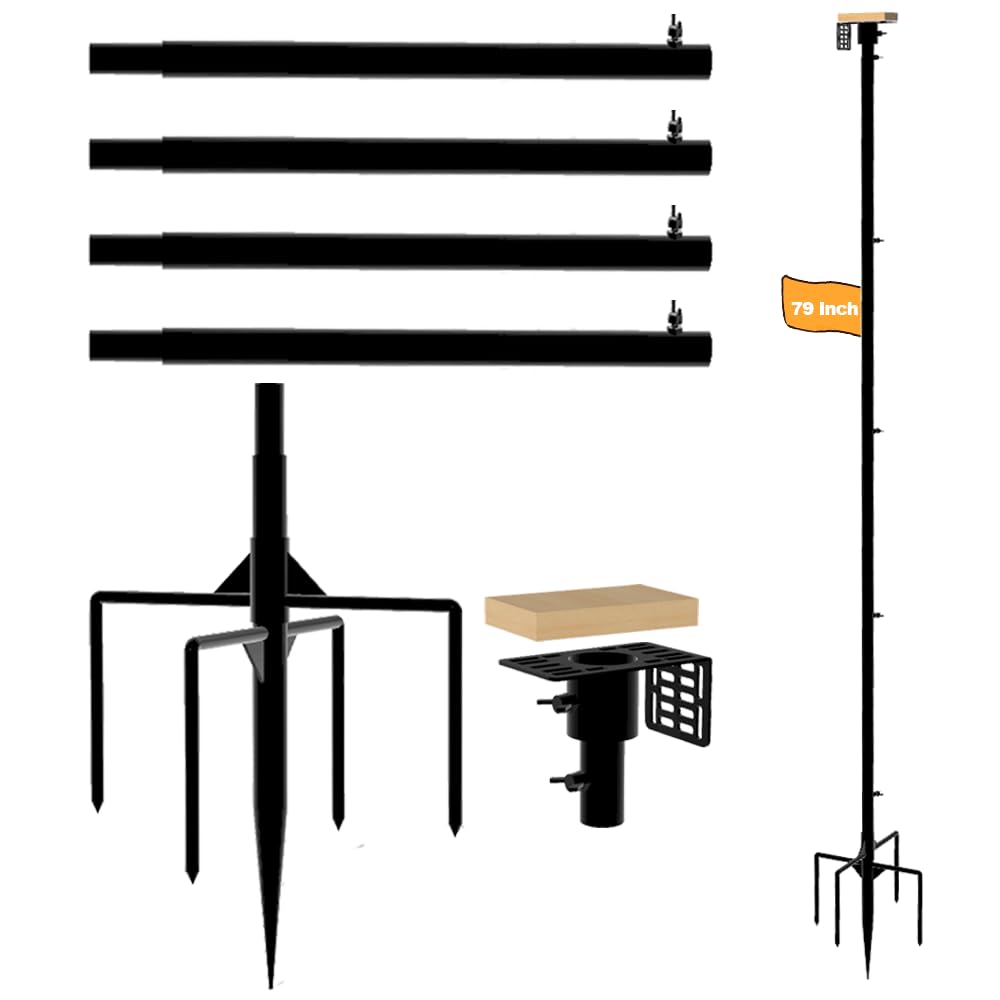 PirateAnt smart bird feeder pole base provides stable outdoor support for feeding birds.