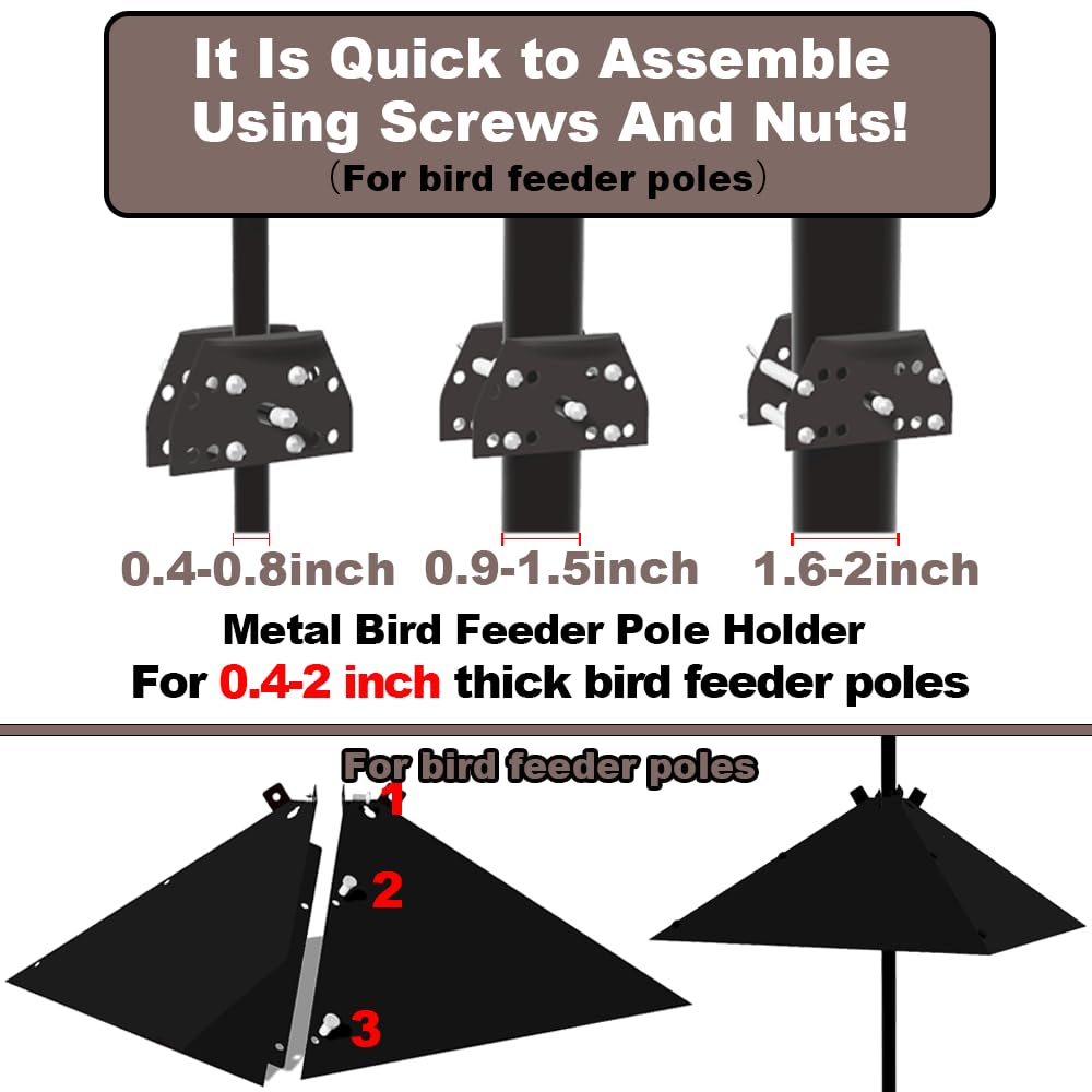 PirateAnt 4x4-post compatibility fits various bird feeder setups.