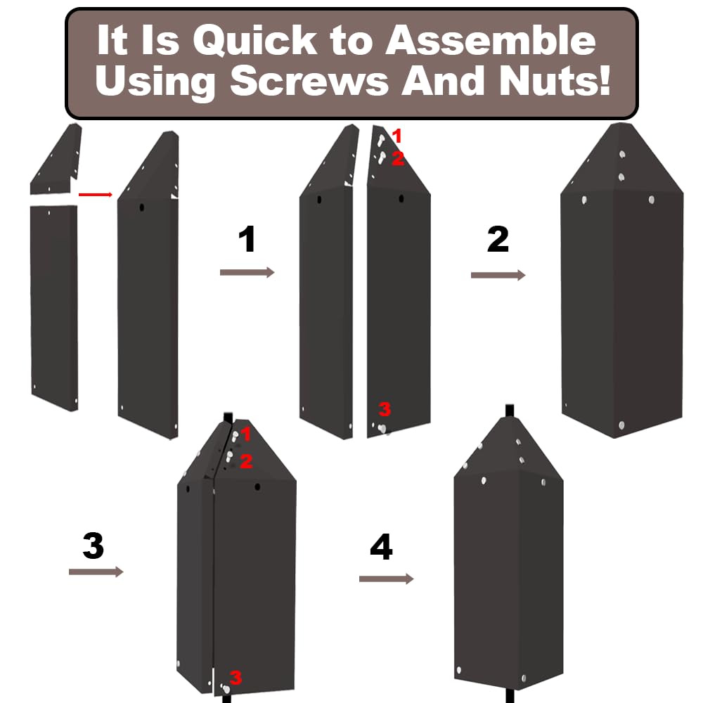 PirateAnt 24-inch guard fits 0.4–2 inch poles for yard versatility.