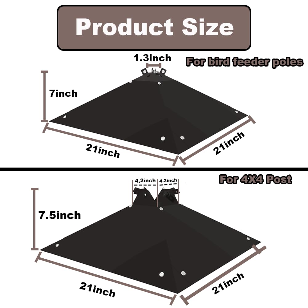All-weather protection for garden, backyard, and park bird feeders.