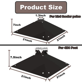 All-weather protection for garden, backyard, and park bird feeders.