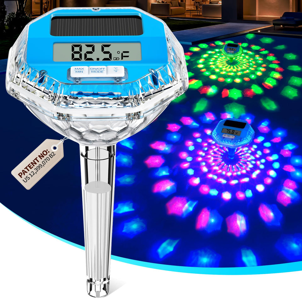 Pircaath digital pool thermometer with clear LCD display for quick temperature checks