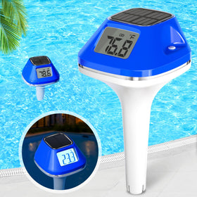 Pircaath next-gen solar pool thermometer display shows clear readings day and night