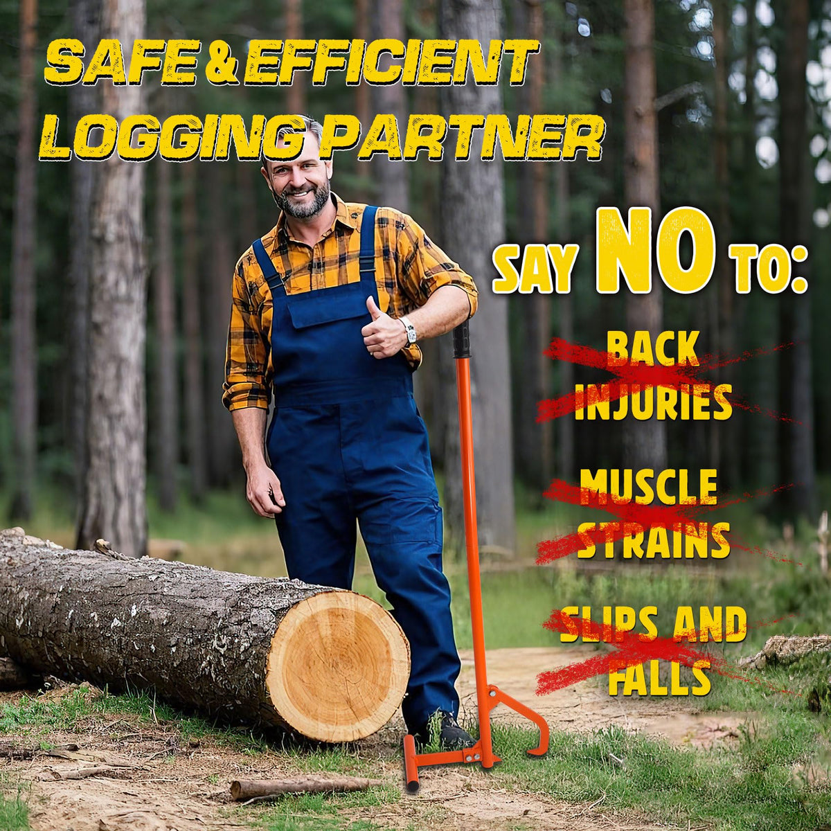 PIRIPARA log roller cant hook enables efficient rolling of heavy logs