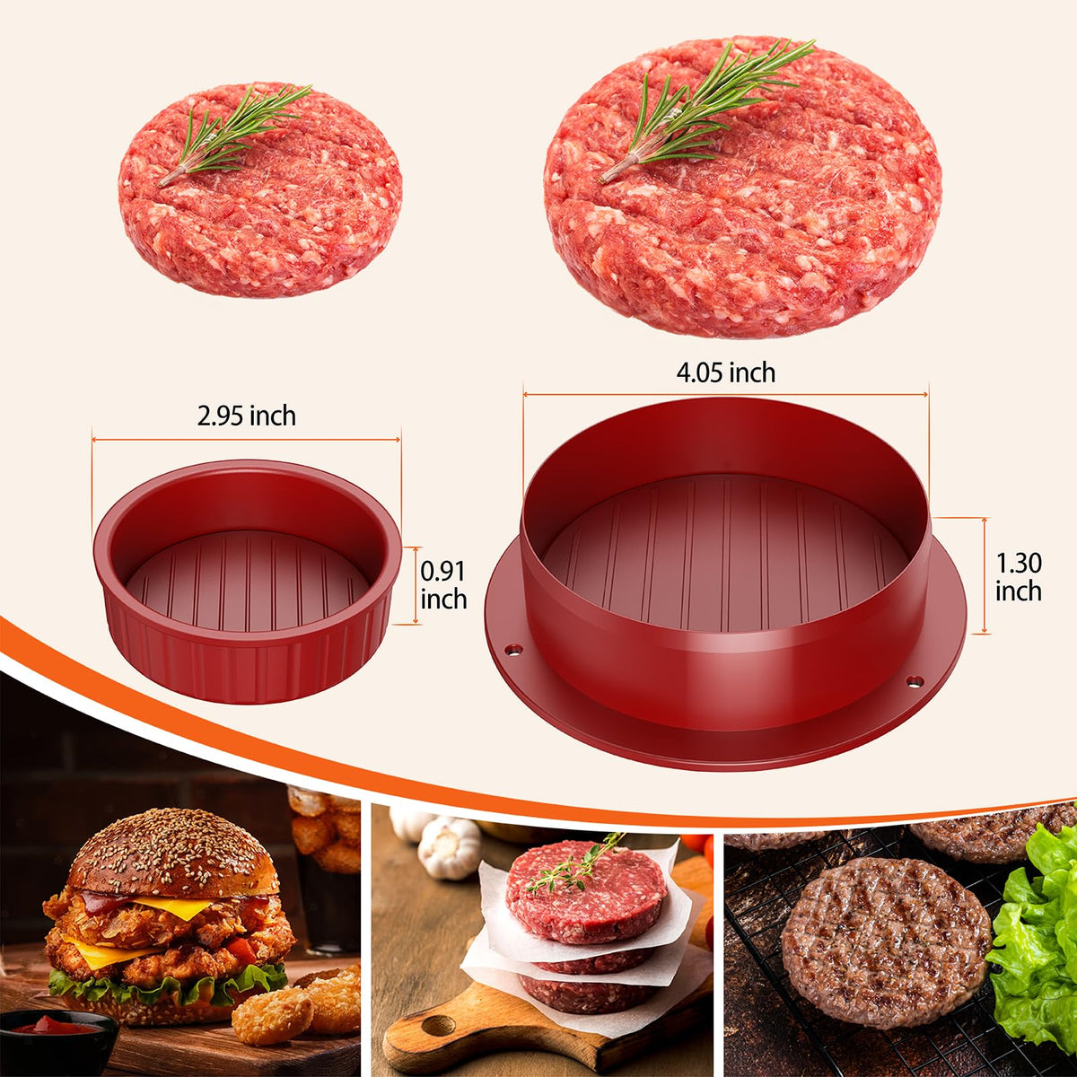 Pisol 4 in-1 parts kit with patty mold and press components