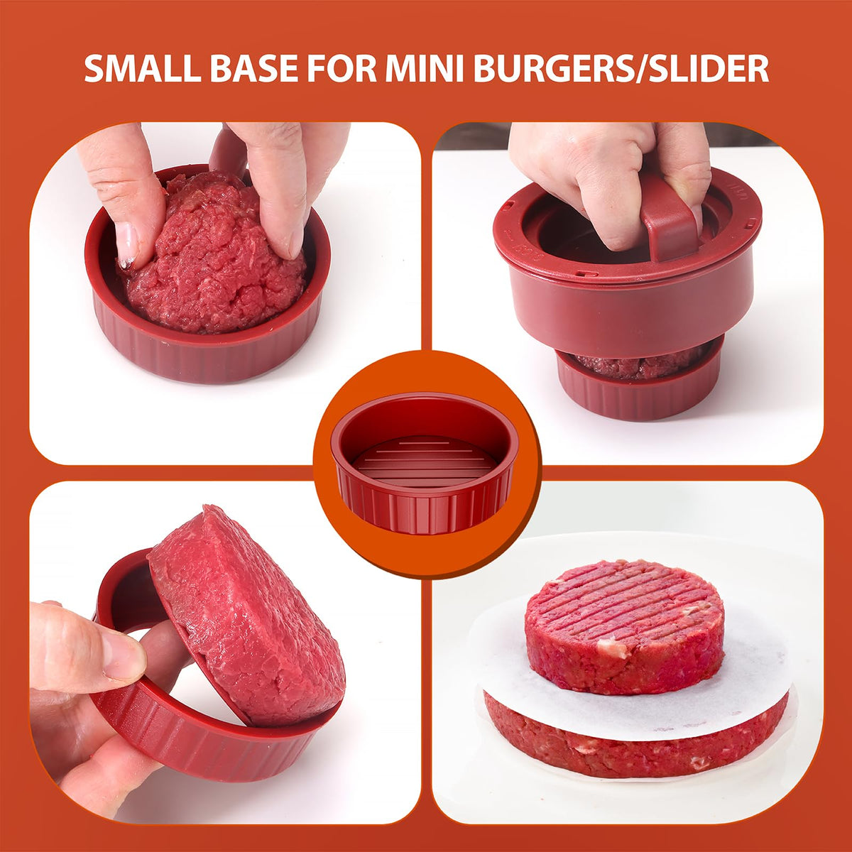 Pisol mini patty slider option for bite-size burgers