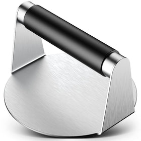 Pisol Smash Burger Press with 5.5-inch diameter creates juicy patties and crust.