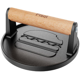Pisol 6.6-inch press ready to use for burgers, meat, and sandwiches.