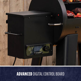Pit Boss 500FB2 two-tier cooking surface for versatile grilling setups.