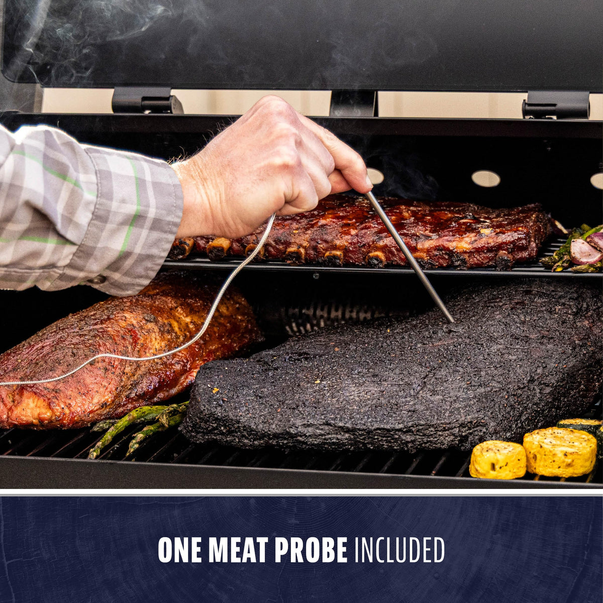 Pit Boss 500FB2 5-lb hopper supports longer cooks with fewer refills.