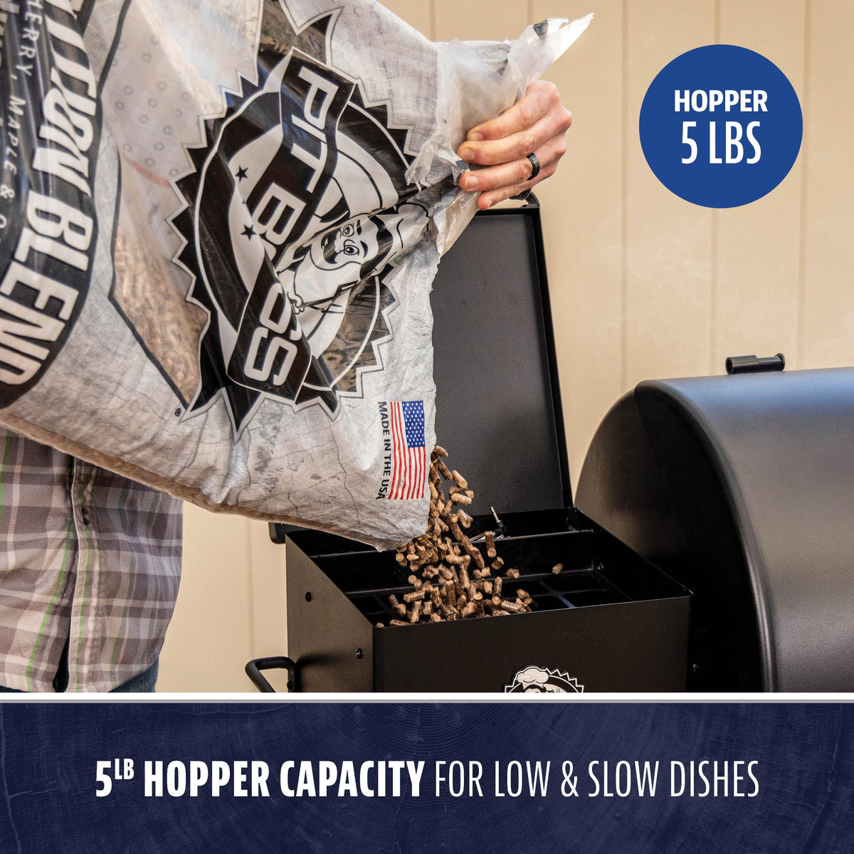 Pit Boss 500FB2 meat probe ports for monitoring doneness during cooks.