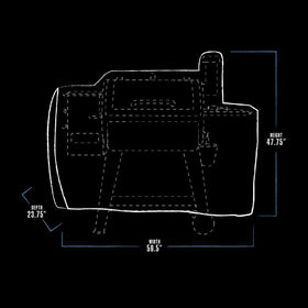 Dimensions ensure a precise fit for PB820 and PB850 grill models