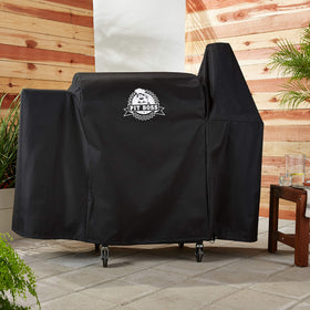 Close-up of PVC-backed polyester material protects the grill during harsh weather