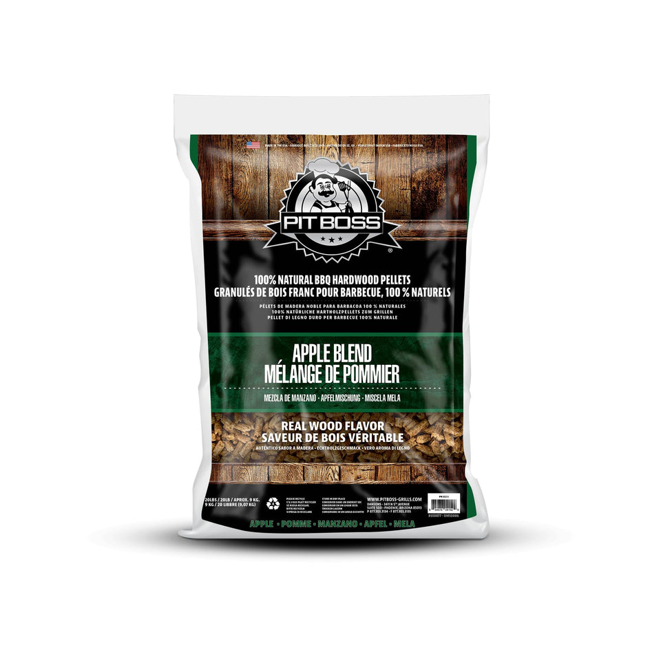 Pit Boss Apple pellets in a 20 lb bag for versatile grilling