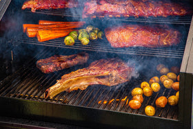 Pit Boss Cherry-Maple Blend pellets for versatile grilling and smoking