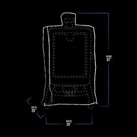 Drawstring-secured fit keeps the cover in place during windy days.
