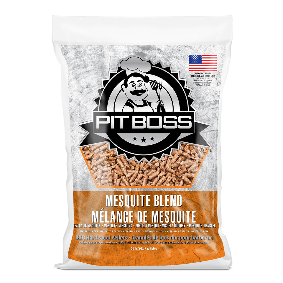 Pit Boss Mesquite hardwood pellets for bold grilling and smoking
