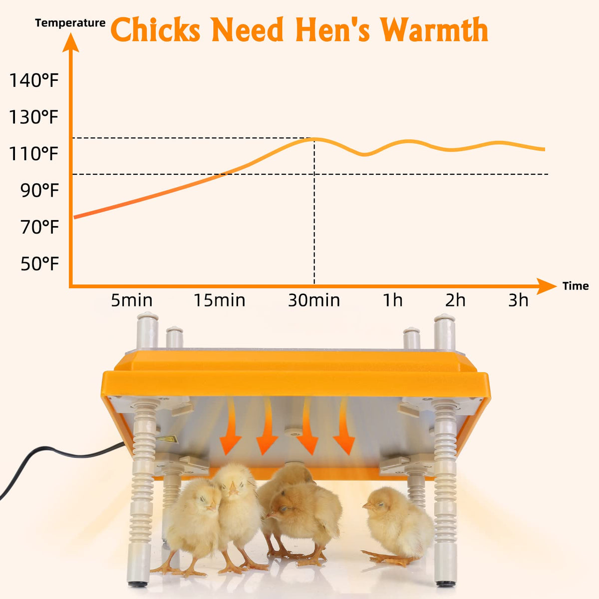 Pitalok brooder heater plate with adjustable height ensures precise warmth as chicks grow