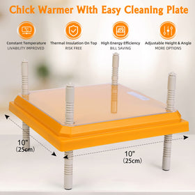 Pitalok brooder heater plate removable top enables quick cleaning after chick messes