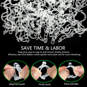 Piteno garden clip with buckle design speeds attachment and stability.