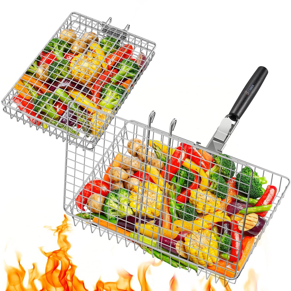 PitInnov Two-pack convenience fits in compact kitchen or picnics.